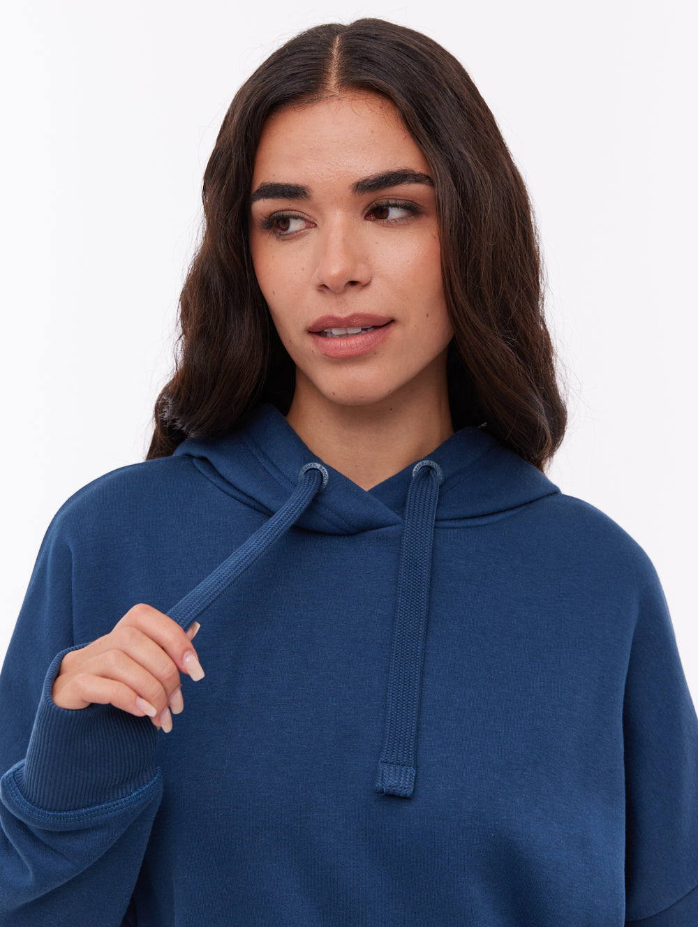 Fray Oversize Hoodie - Blue