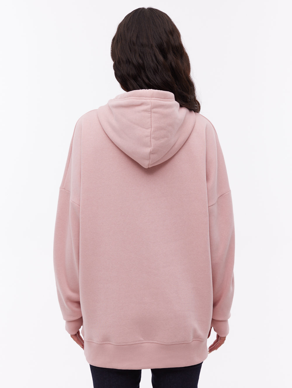 Fray Oversize Hoodie - Pink