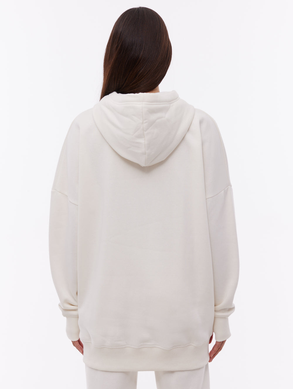 Fray Oversize Hoodie - White
