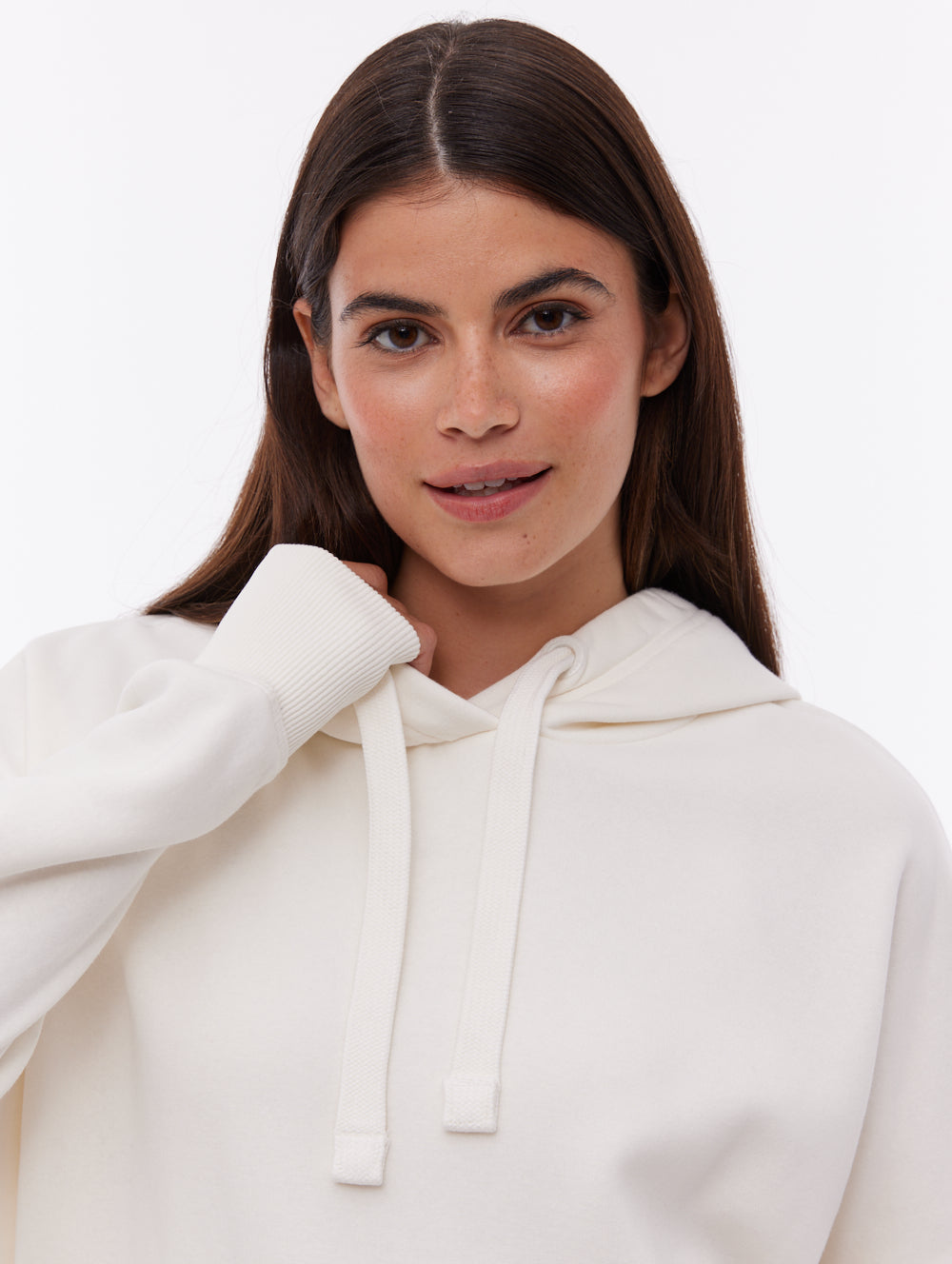Fray Oversize Hoodie - White
