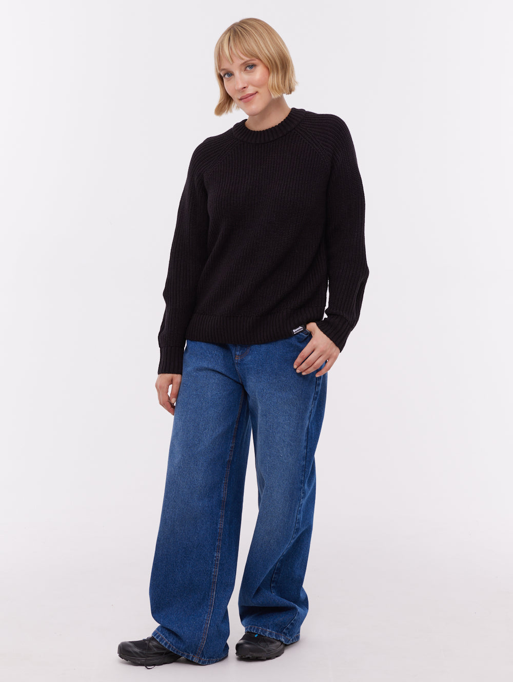 Sorpha Crew Neck Sweater - Black