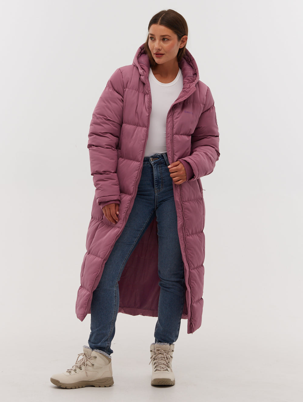 Polli Long Puffer Parka - Purple