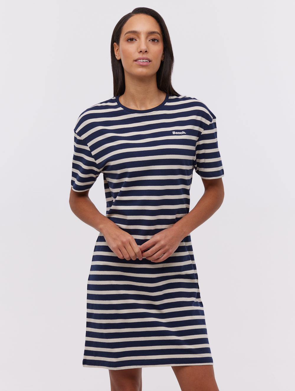 Frandi Striped T-Shirt Midi Dress - Blue