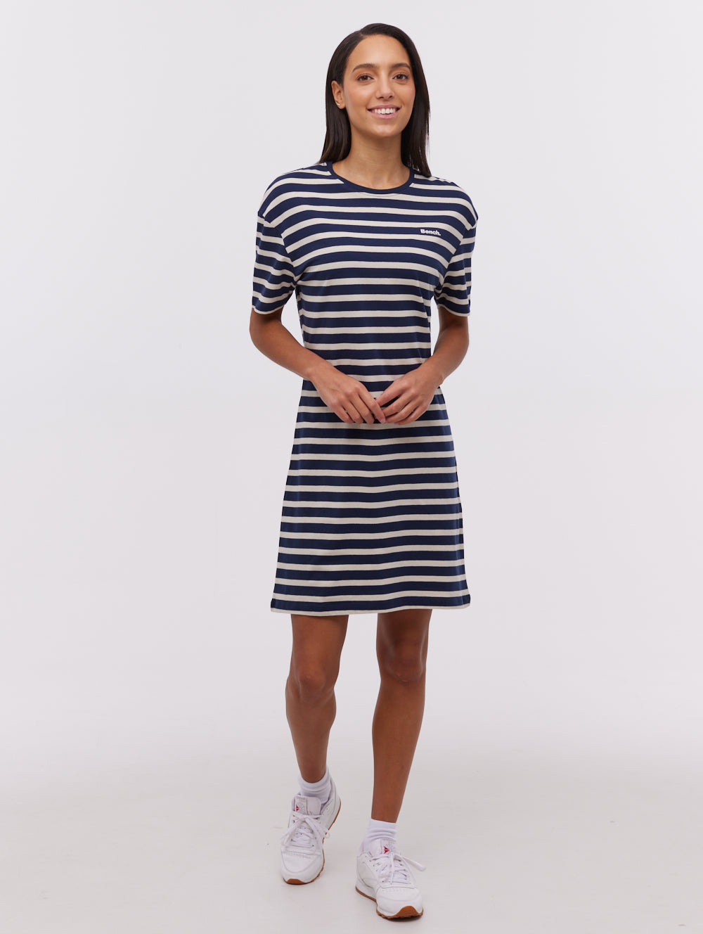 Frandi Striped T-Shirt Midi Dress - Blue