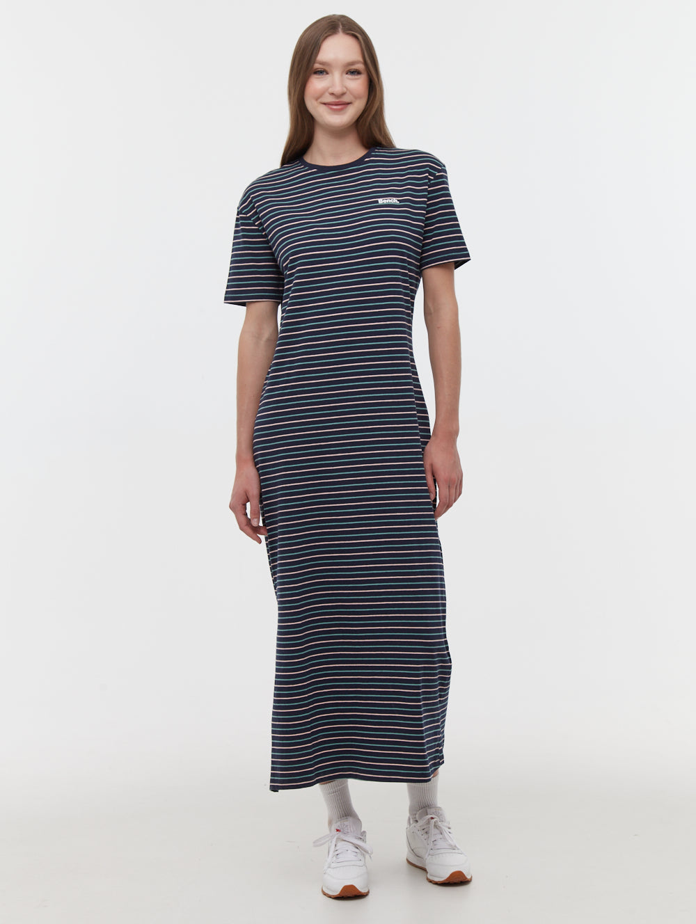 Marri Striped T-Shirt Maxi Dress - Blue