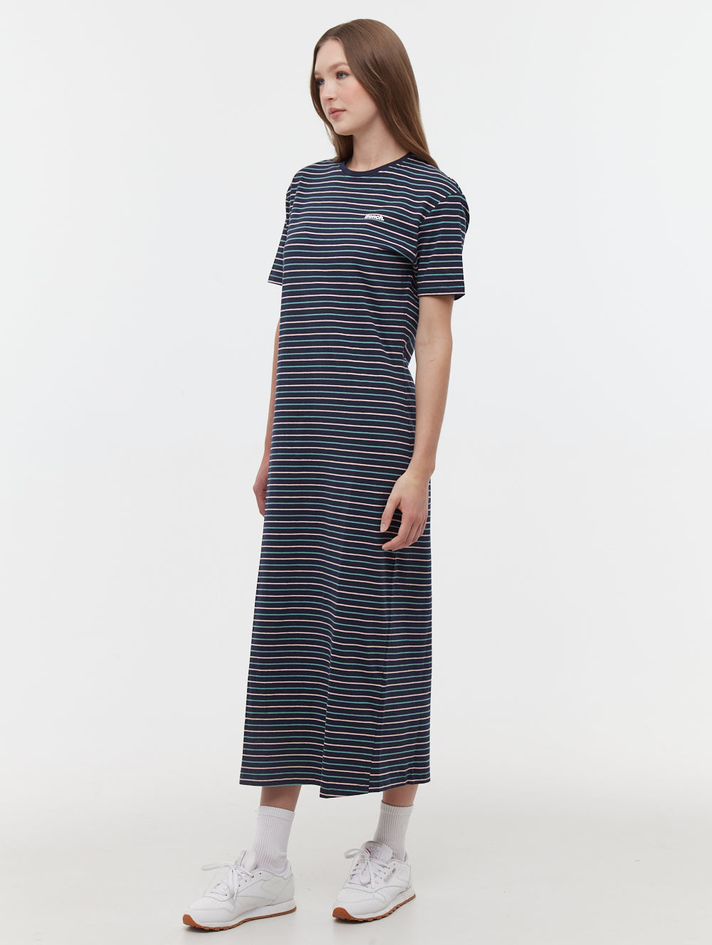 Marri Striped T-Shirt Maxi Dress - Blue