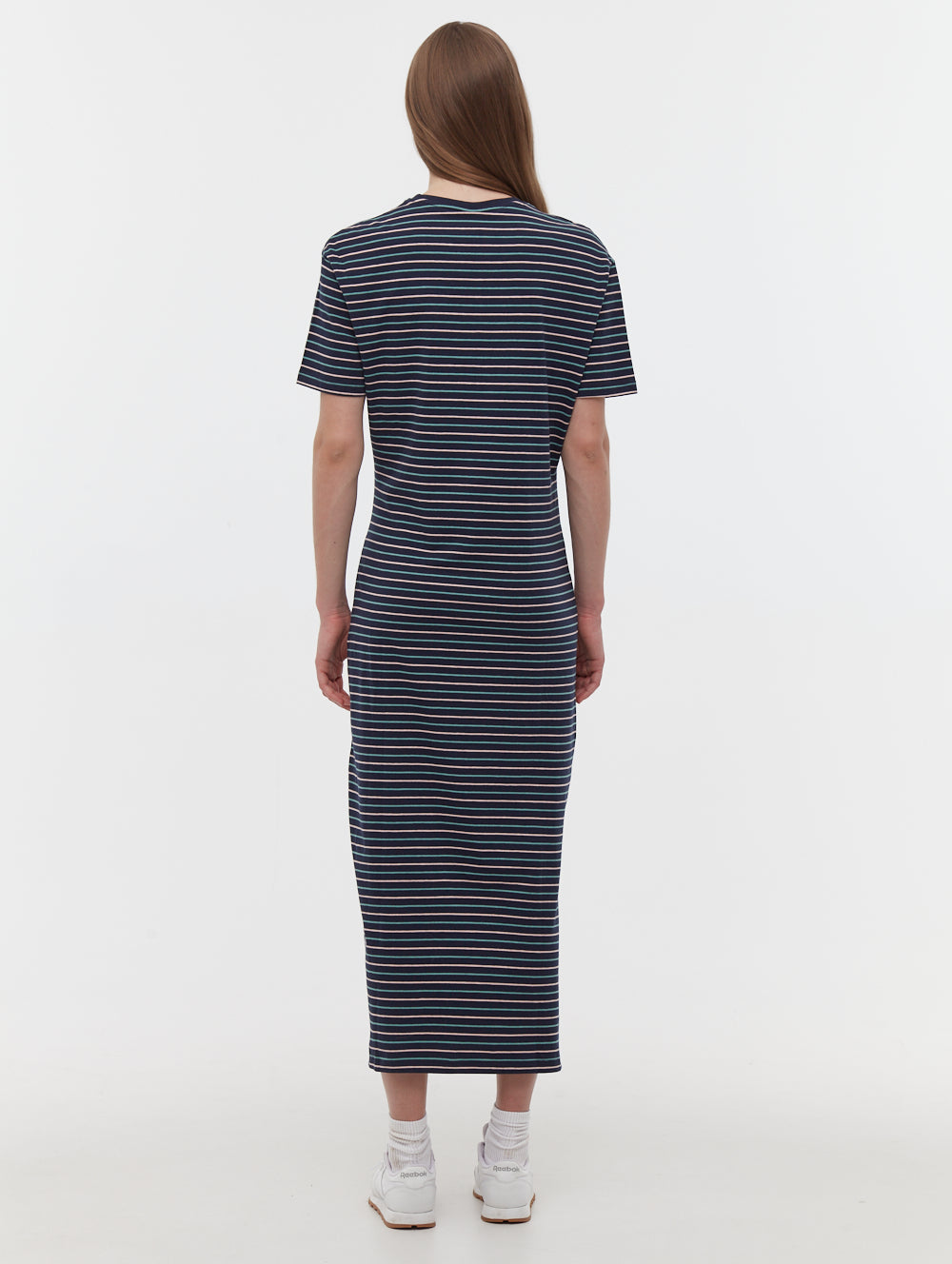 Marri Striped T-Shirt Maxi Dress - Blue