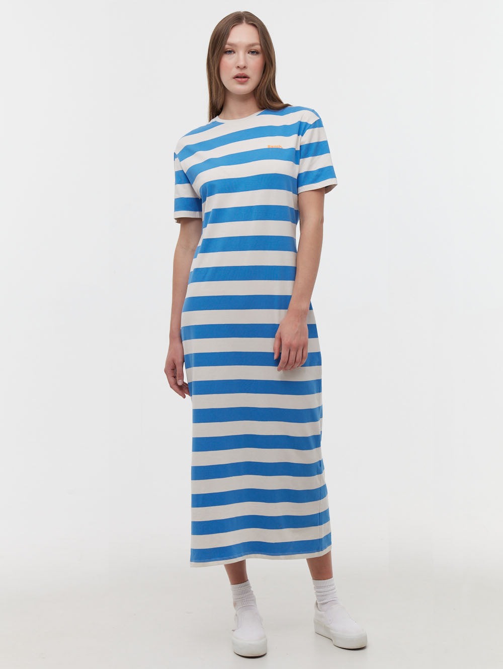 Marri Striped T-Shirt Maxi Dress - Blue
