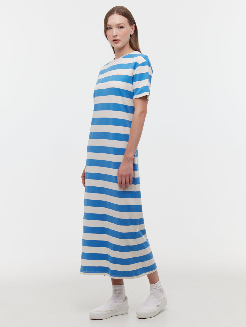 Marri Striped T-Shirt Maxi Dress - Blue
