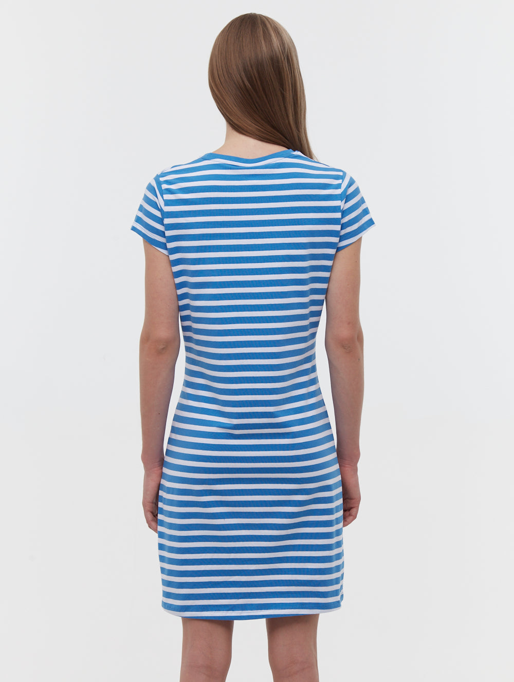 Mabelle Striped T-Shirt Midi Dress - Blue