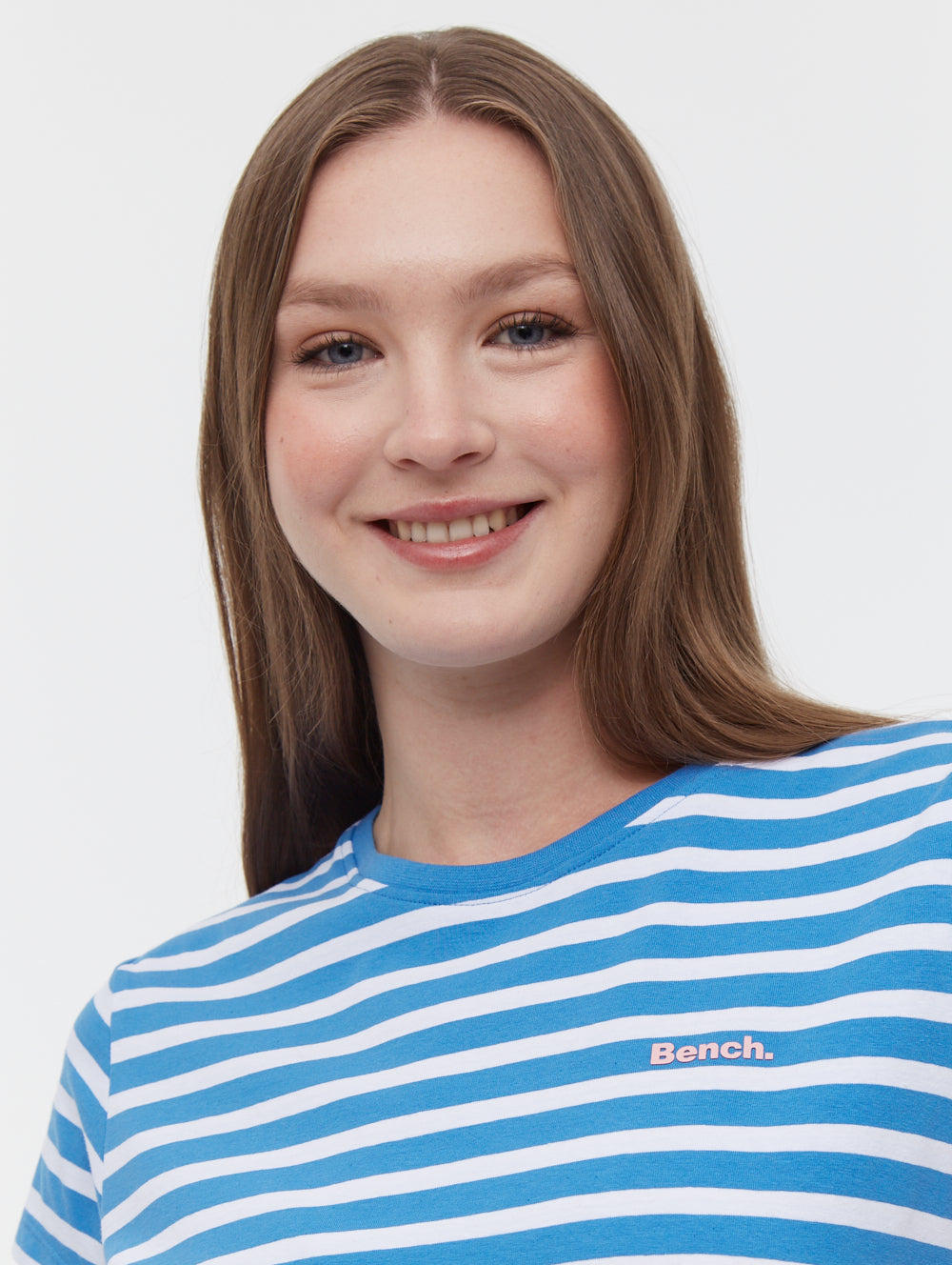 Mabelle Striped T-Shirt Midi Dress - Blue