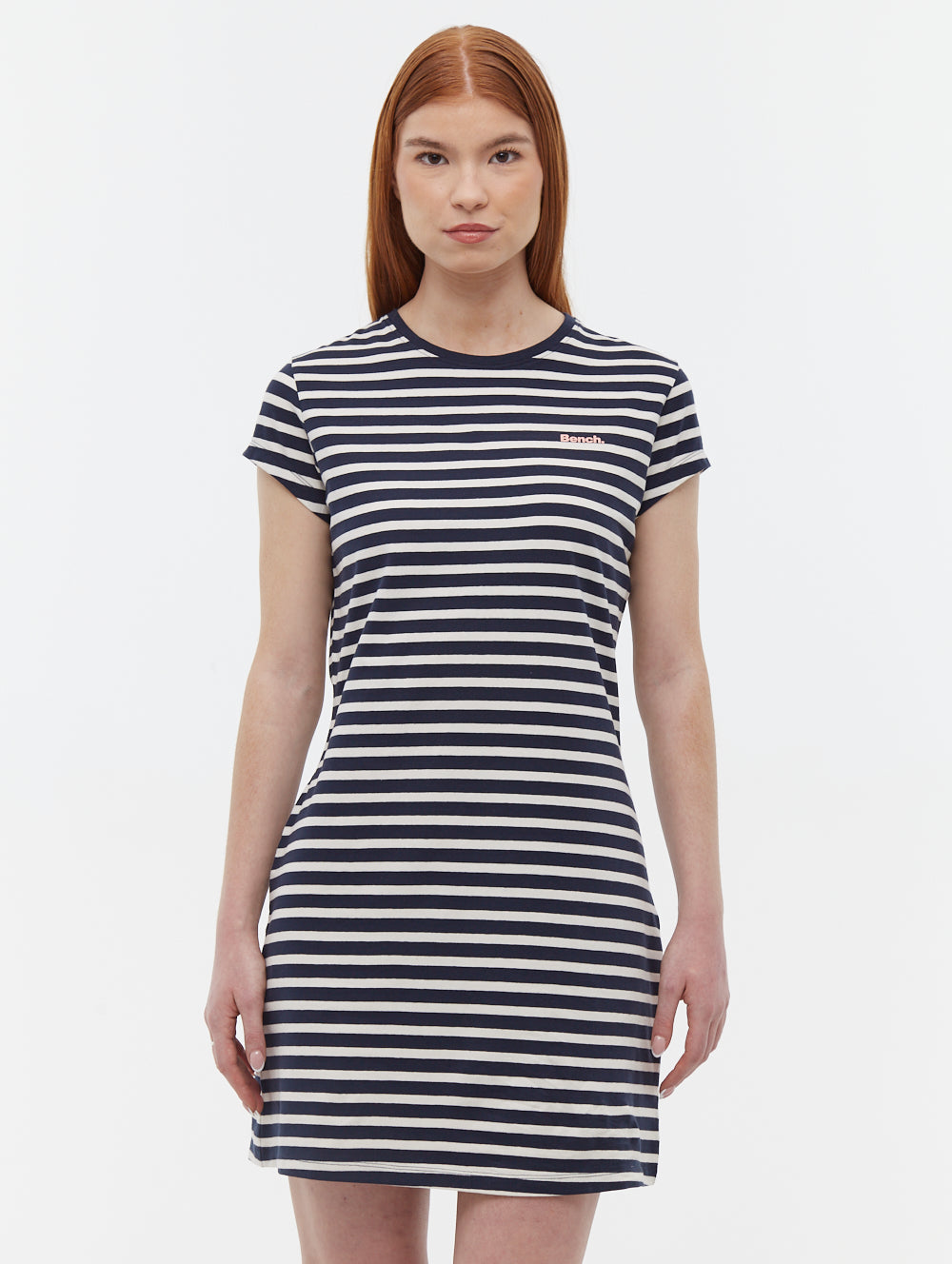 Mabelle Striped T-Shirt Midi Dress - Blue