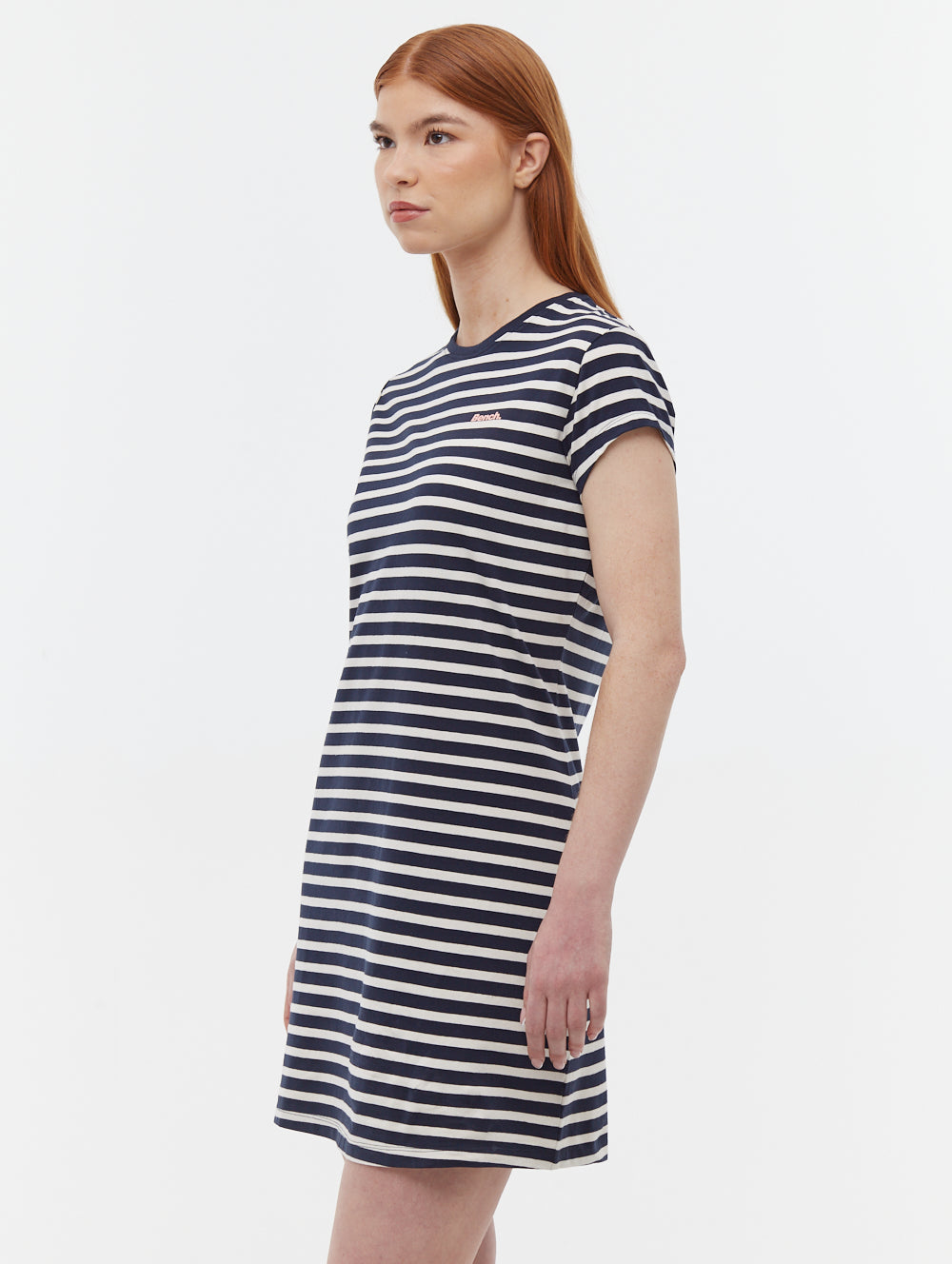 Mabelle Striped T-Shirt Midi Dress - Blue