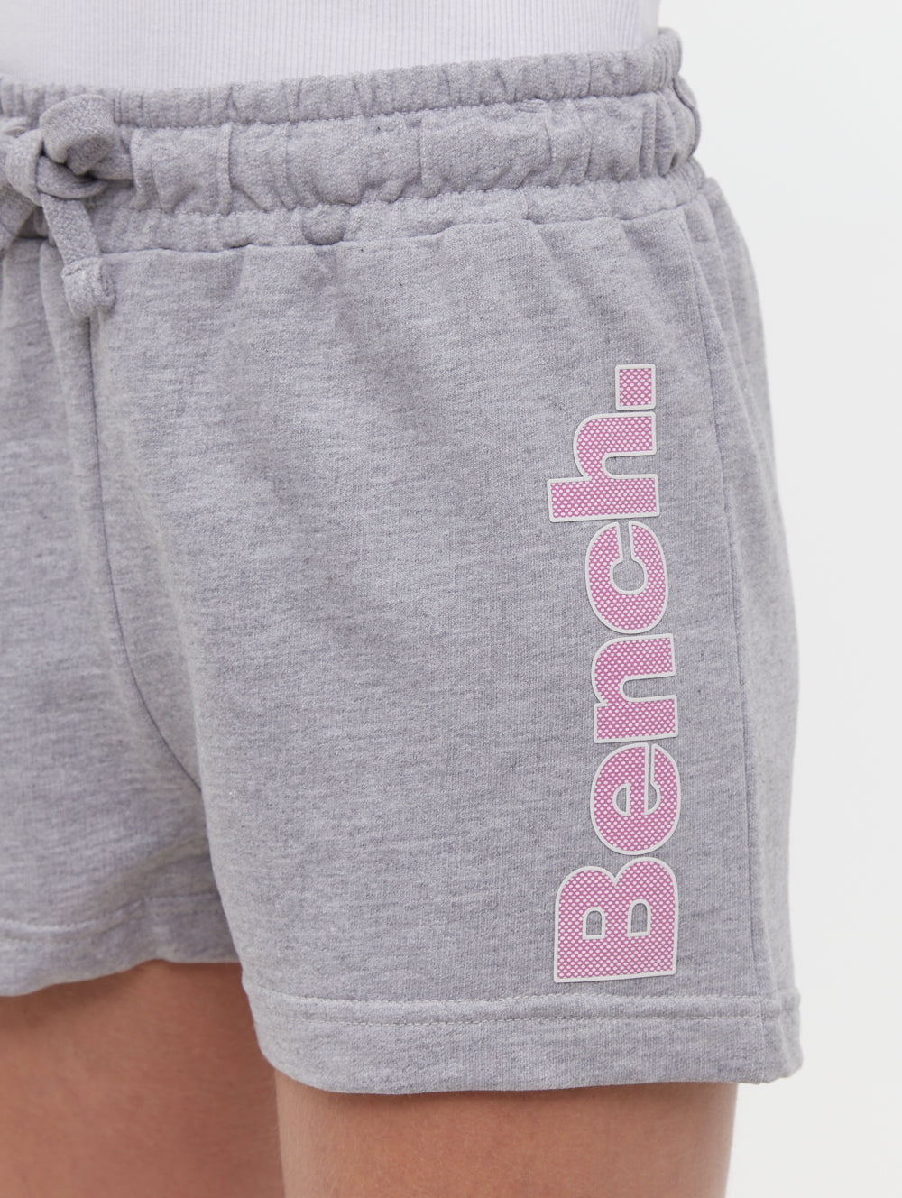 Phoebe Hip Logo Jogger Shorts - Grey