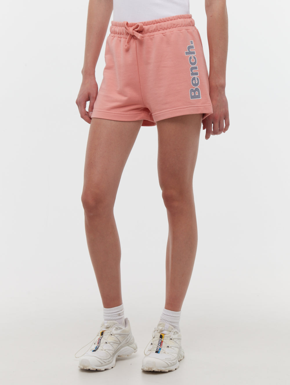 Phoebe Hip Logo Jogger Shorts - Pink