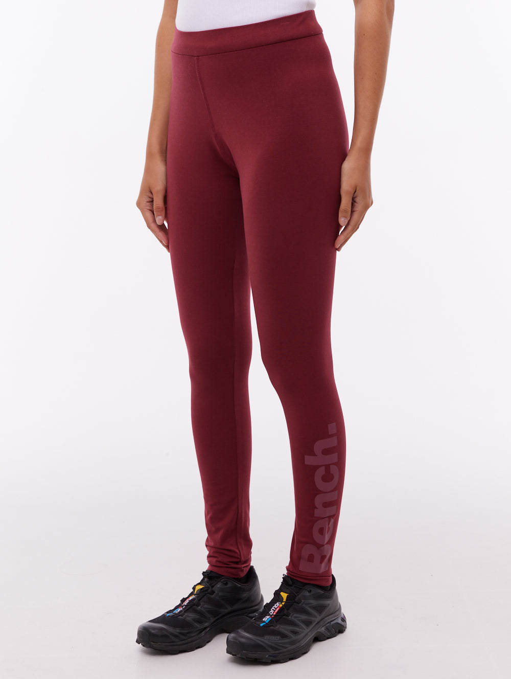 Tissa Leg Logo Leggings - Red
