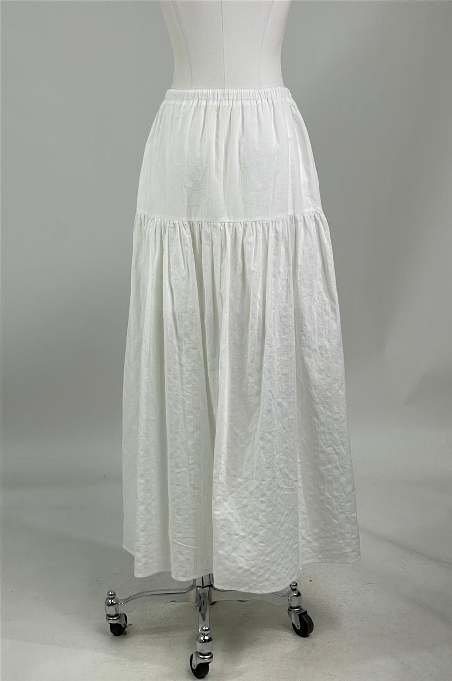 Pollie Woven Cotton Waist Maxi Skirt