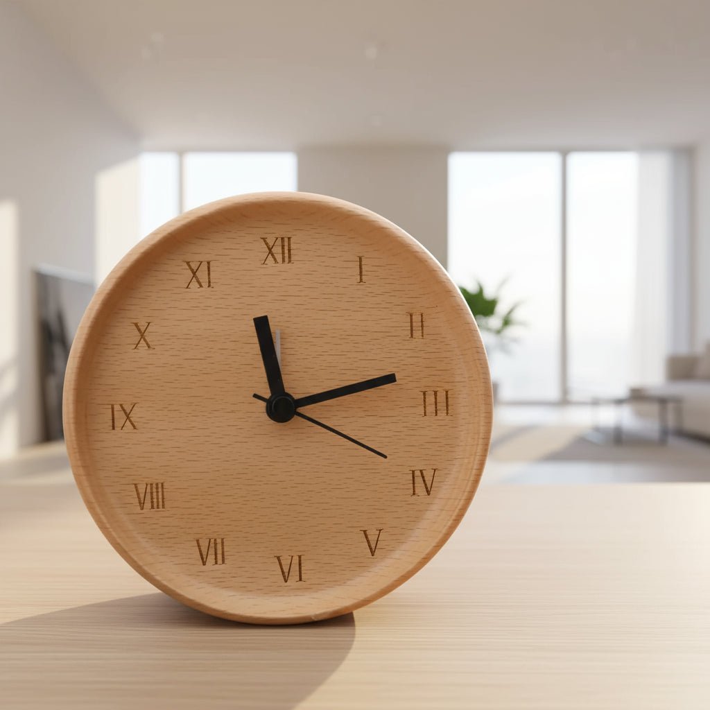 Alarm Clock Tabletop Silent Movement Minimalist Home Office