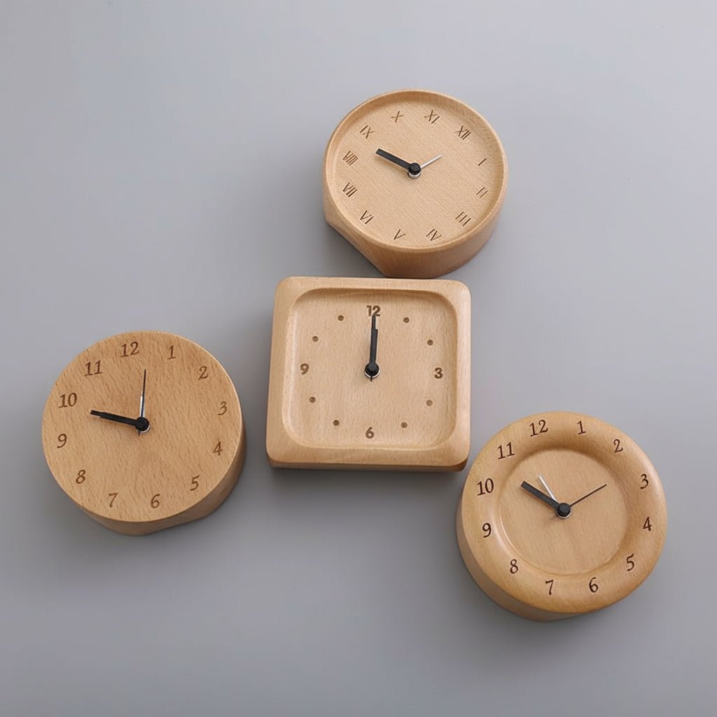 Alarm Clock Tabletop Silent Movement Minimalist Home Office