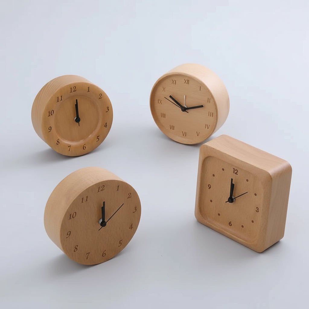 Alarm Clock Tabletop Silent Movement Minimalist Home Office