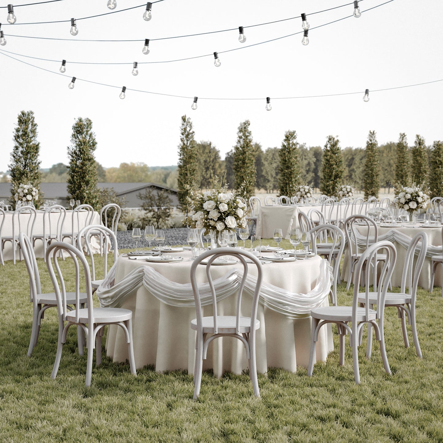 Betsy Commercial Grade Thonet Style Solid Wood Stackable Dining Chair