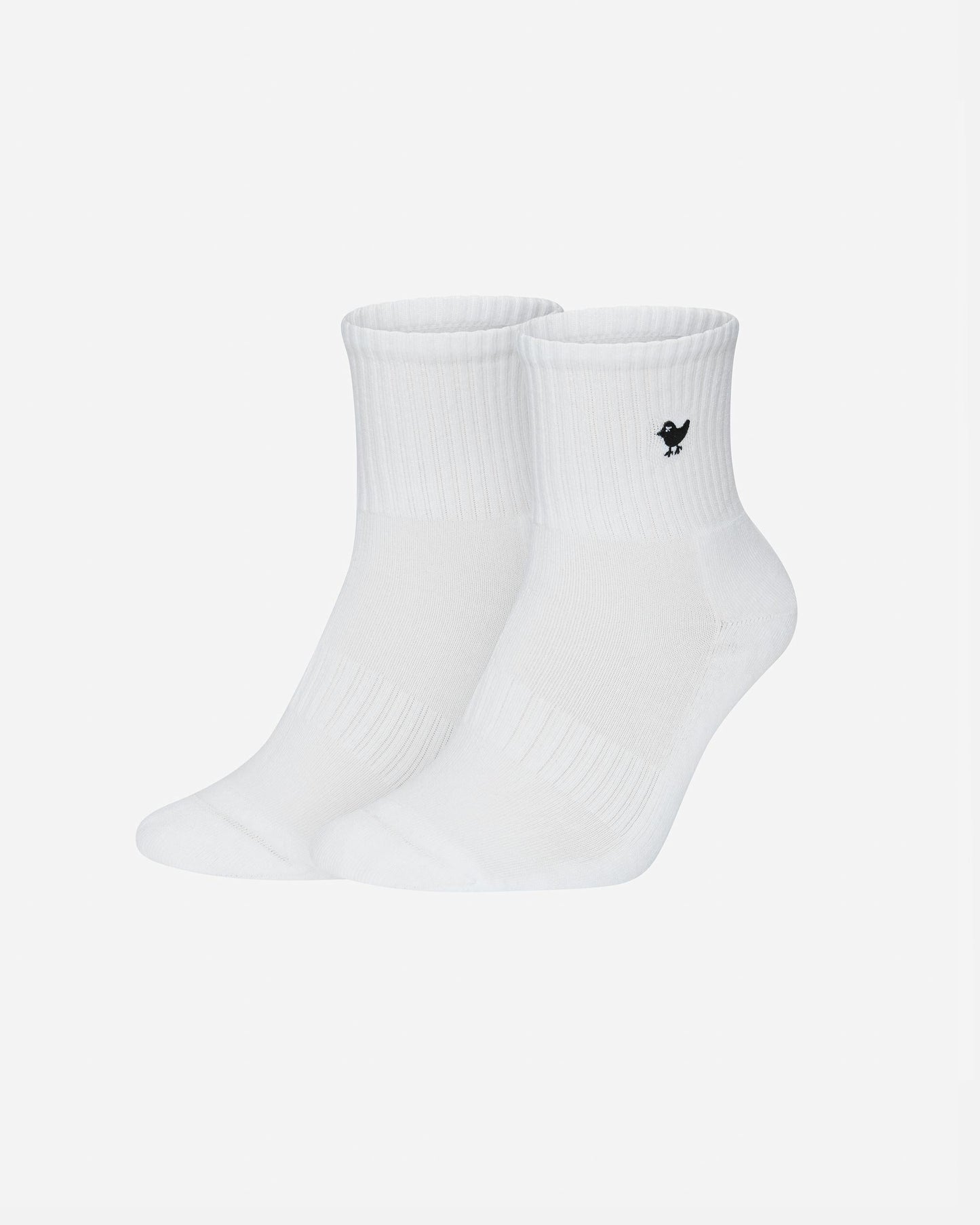 Birdie Logo Quarter Socks - White