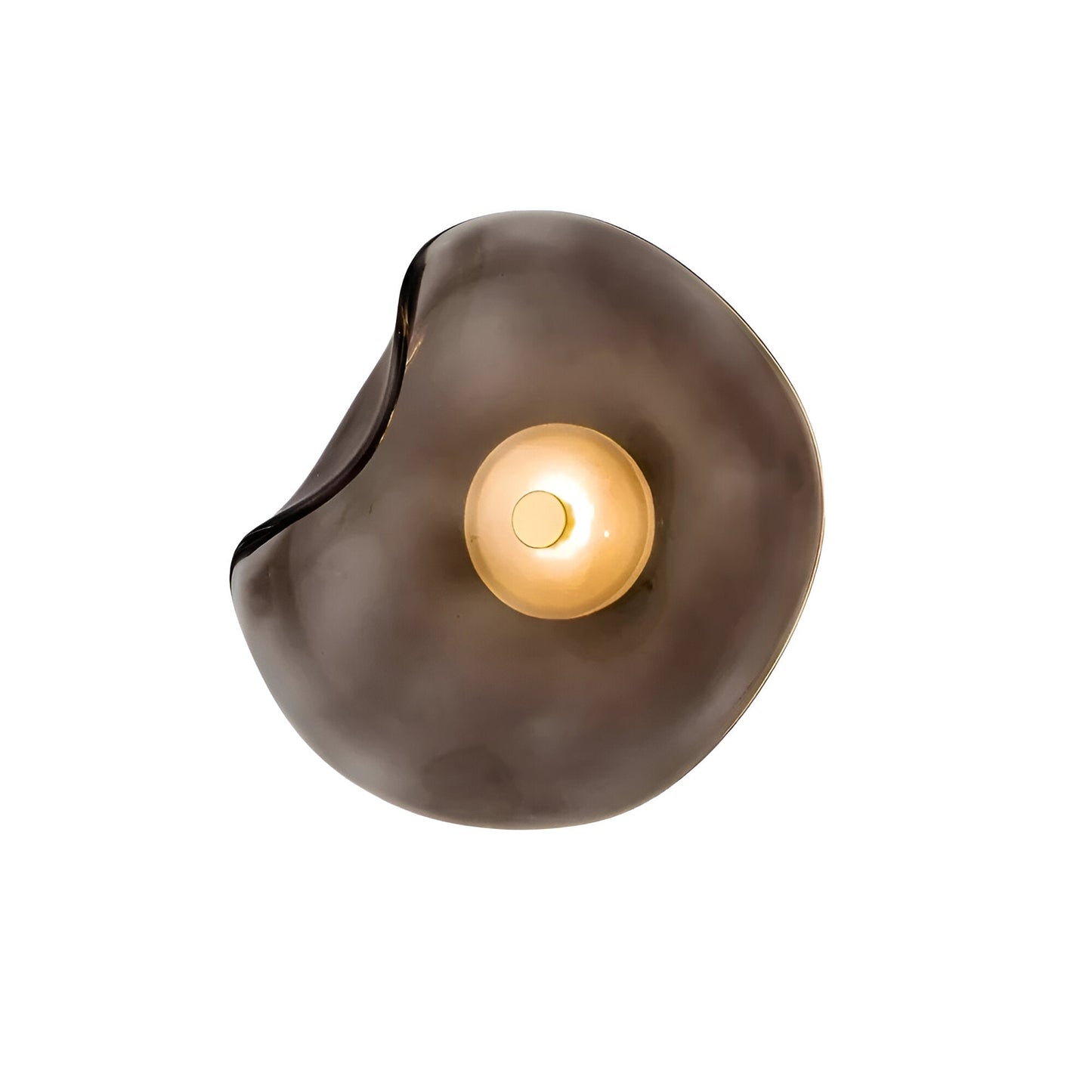 Nordic Curved Glass Wall Light LED Light With Sculpted Glass Shade