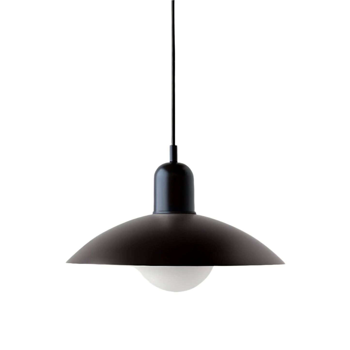 Bauhaus Minimalist Wrought Iron Pendant Light With Dome Shade