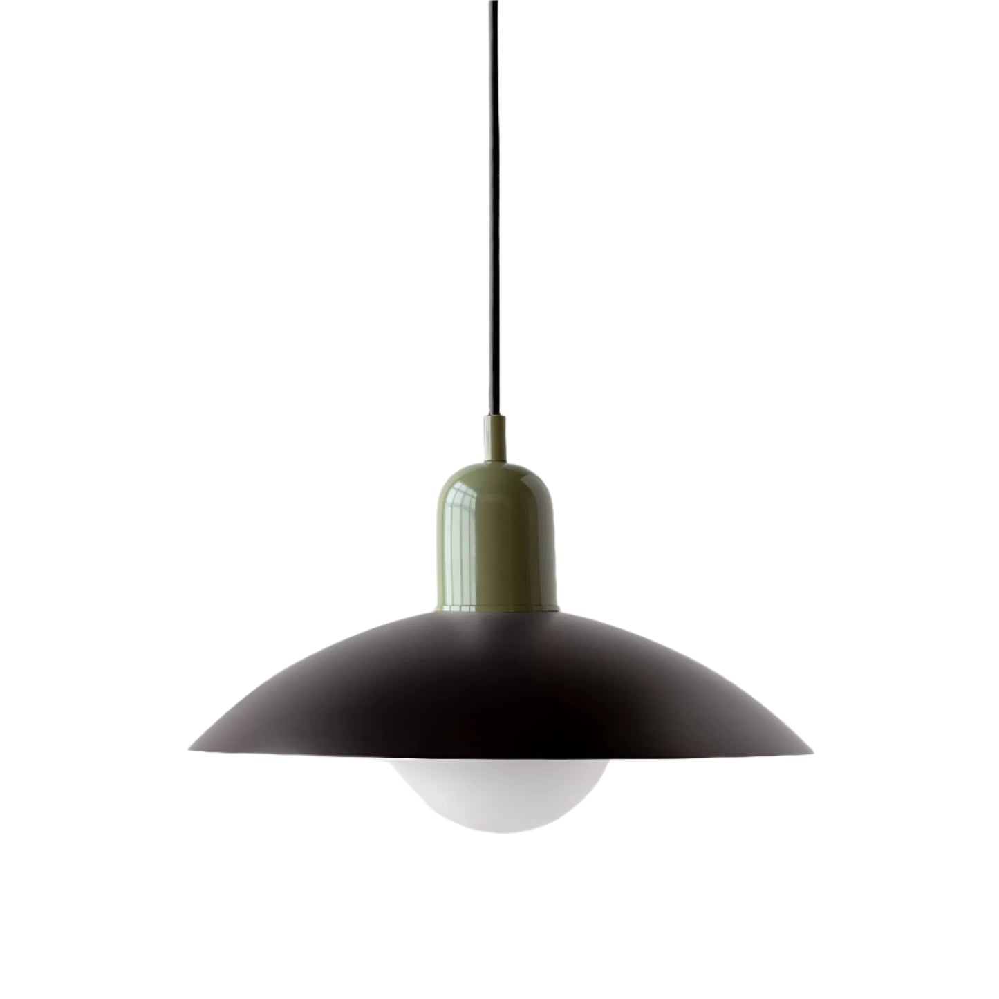 Bauhaus Minimalist Wrought Iron Pendant Light With Dome Shade
