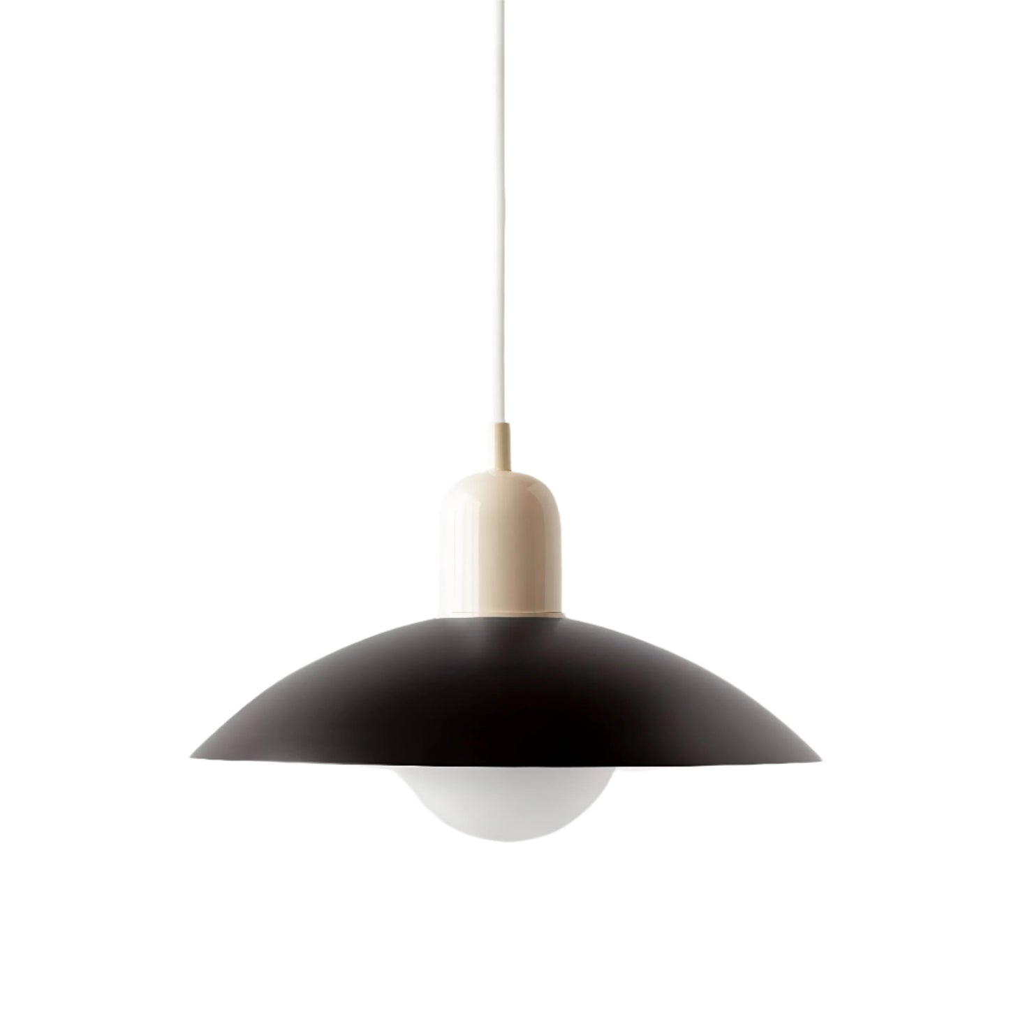 Bauhaus Minimalist Wrought Iron Pendant Light With Dome Shade