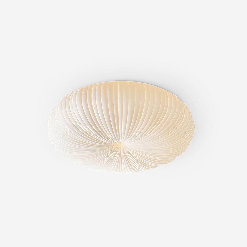 Pleated Dome Ceiling Light With Low-Profile Flush Mount
