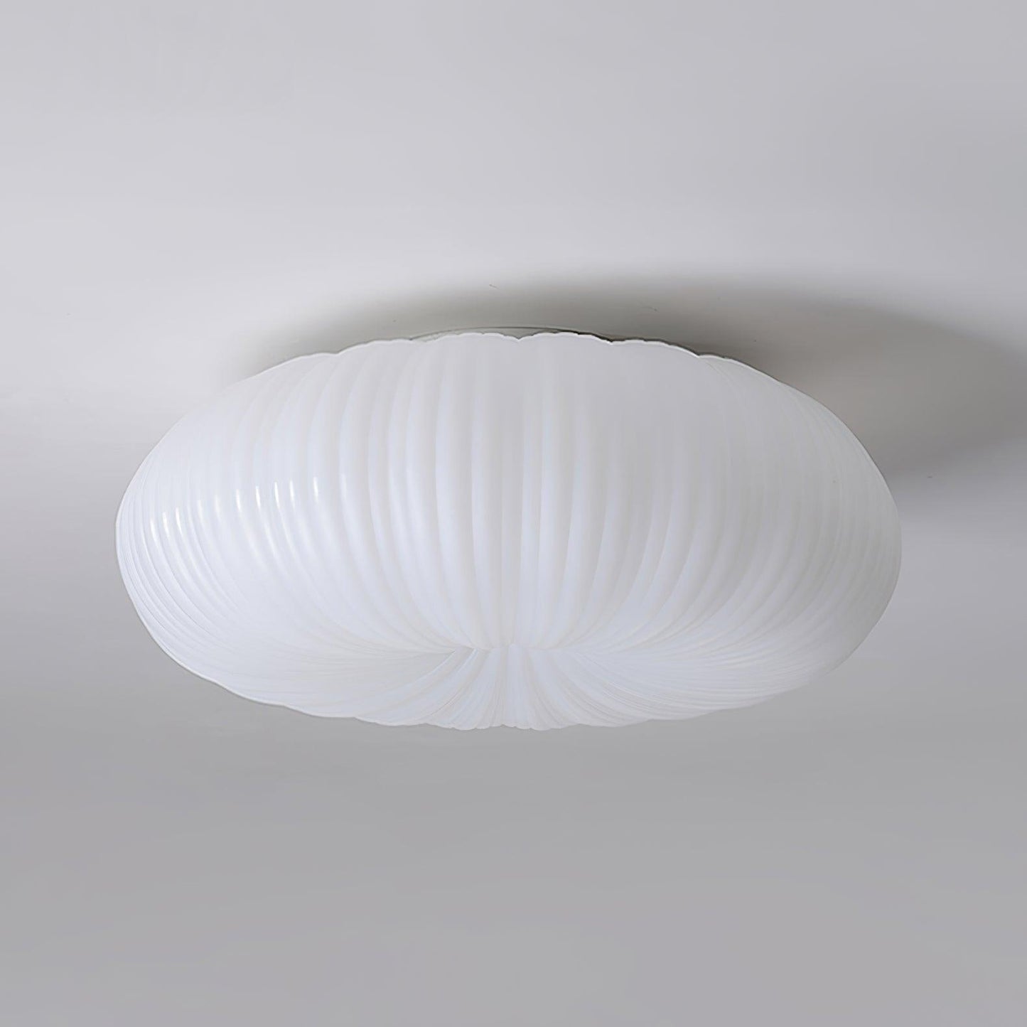 Pleated Dome Ceiling Light With Low-Profile Flush Mount