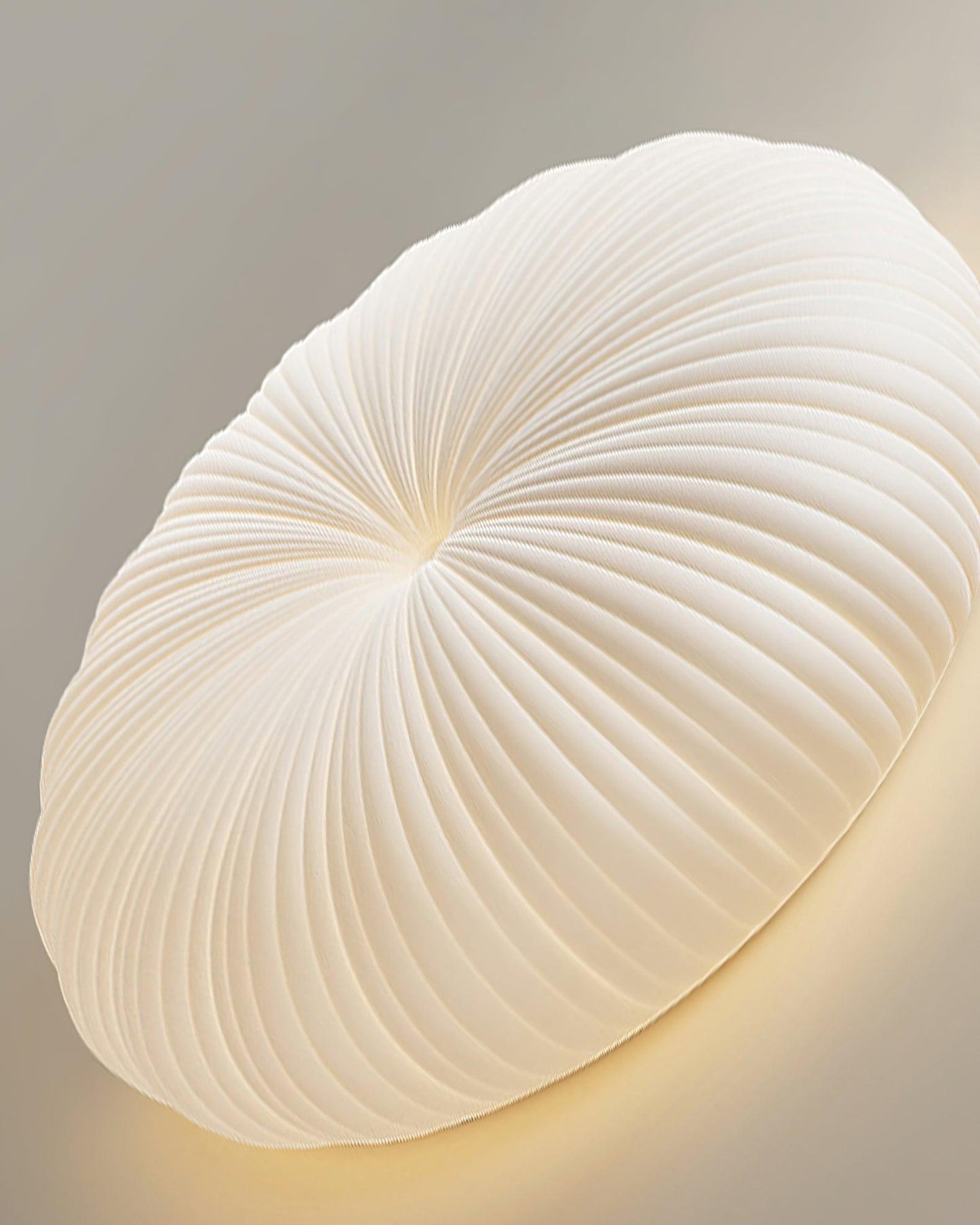 Pleated Dome Ceiling Light With Low-Profile Flush Mount