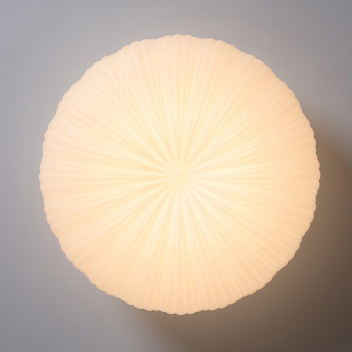 Pleated Dome Ceiling Light With Low-Profile Flush Mount