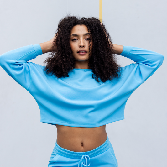 Lounge Lux Cropped Pullover (Aquarius)