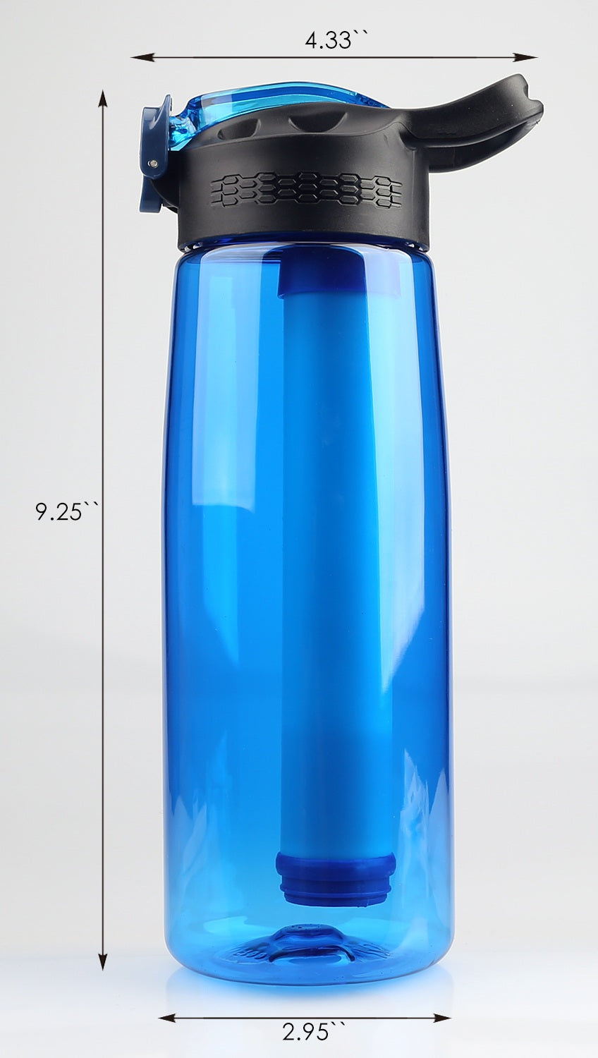 Go Water Filter Bottle  650ml (Blue)