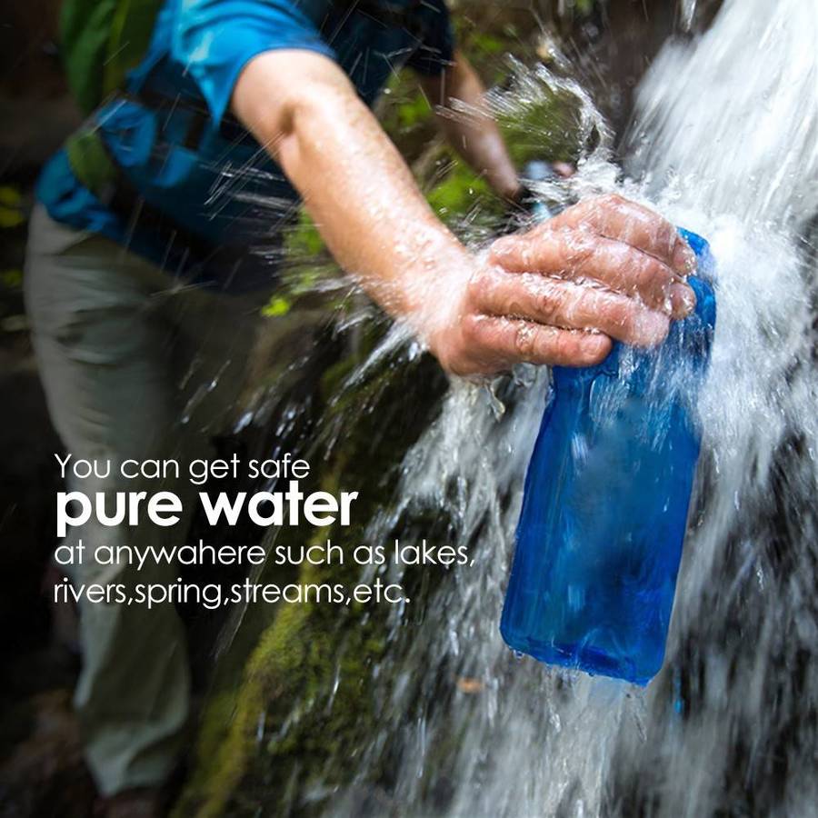 Go Water Filter Bottle  650ml (Blue)