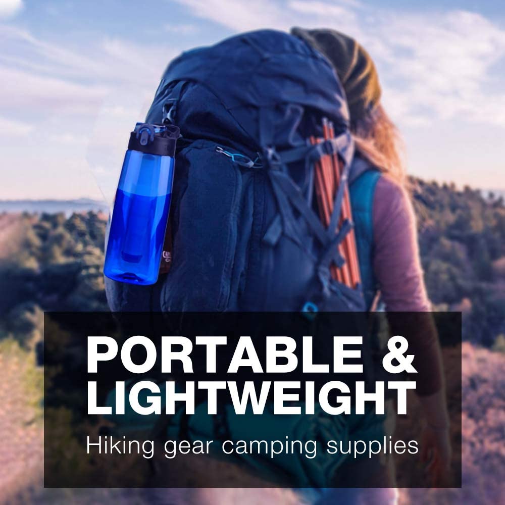 Go Water Filter Bottle  650ml (Blue)