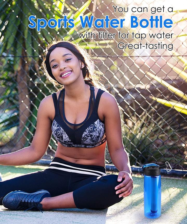 Go Water Filter Bottle  650ml (Blue)