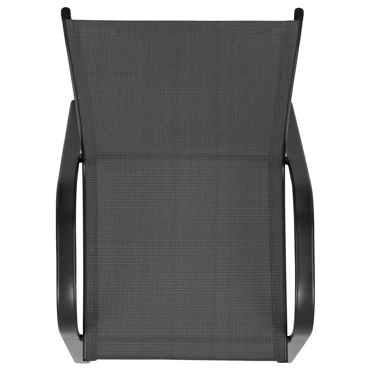 Brazos Series Outdoor Stack Chair with Flex Comfort Material and Metal Frame