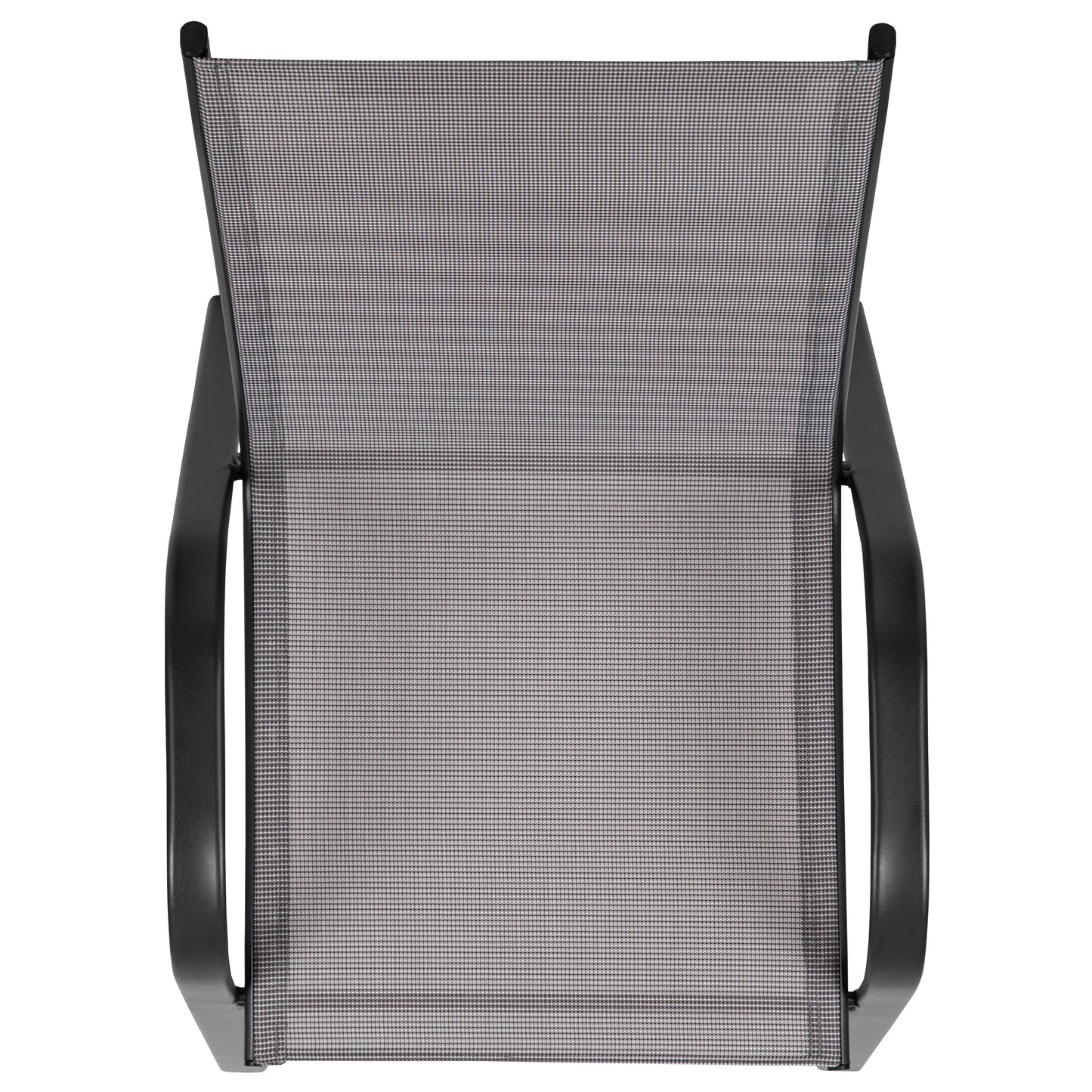 Brazos Series Outdoor Stack Chair with Flex Comfort Material and Metal Frame