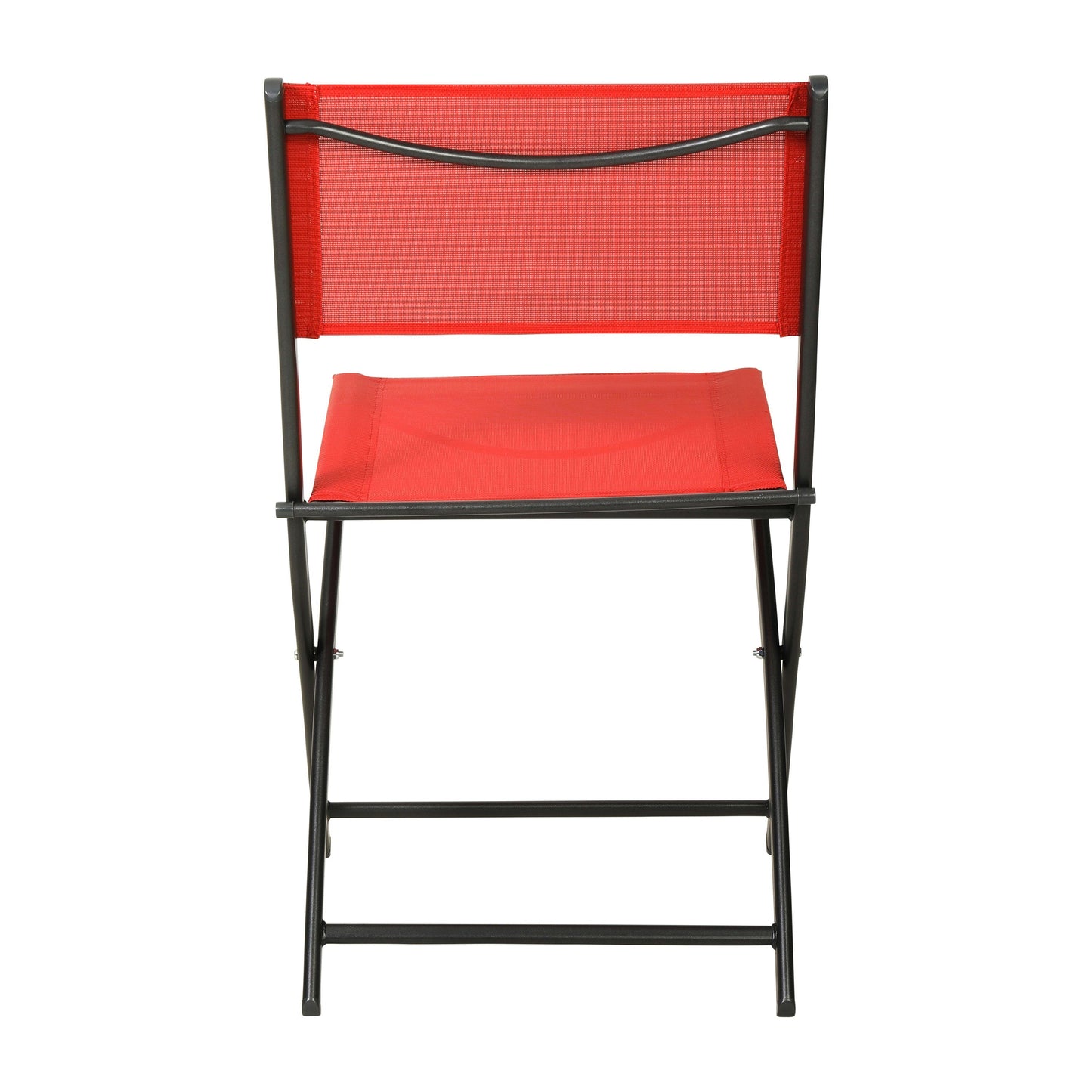 Brazos Set of 2 Commercial Grade Indoor/Outdoor Folding Chairs with Flex Comfort Material Backs and Seats and Metal Frames