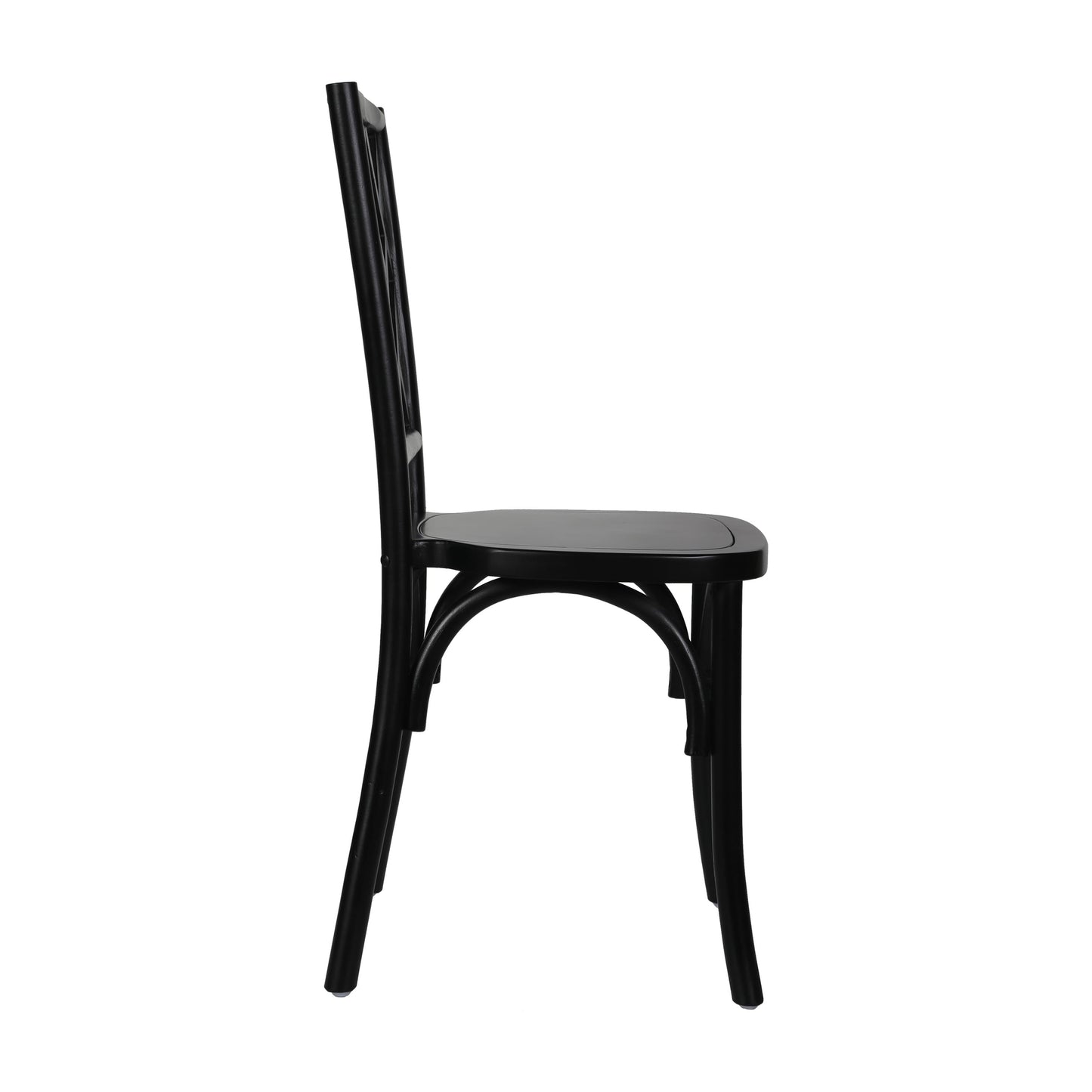 Brooklyn Commercial Grade Solid Wood Stackable Dining Chair with Intricate Back Detail