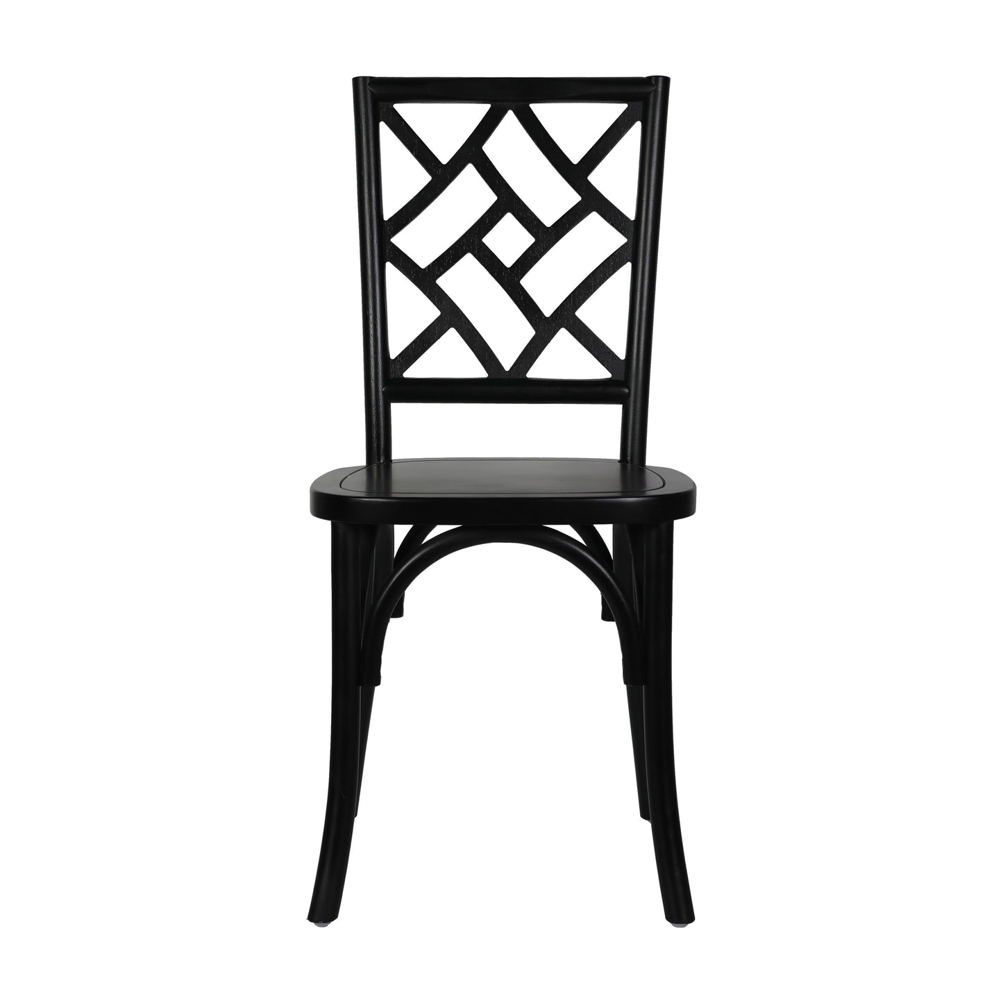 Brooklyn Commercial Grade Solid Wood Stackable Dining Chair with Intricate Back Detail