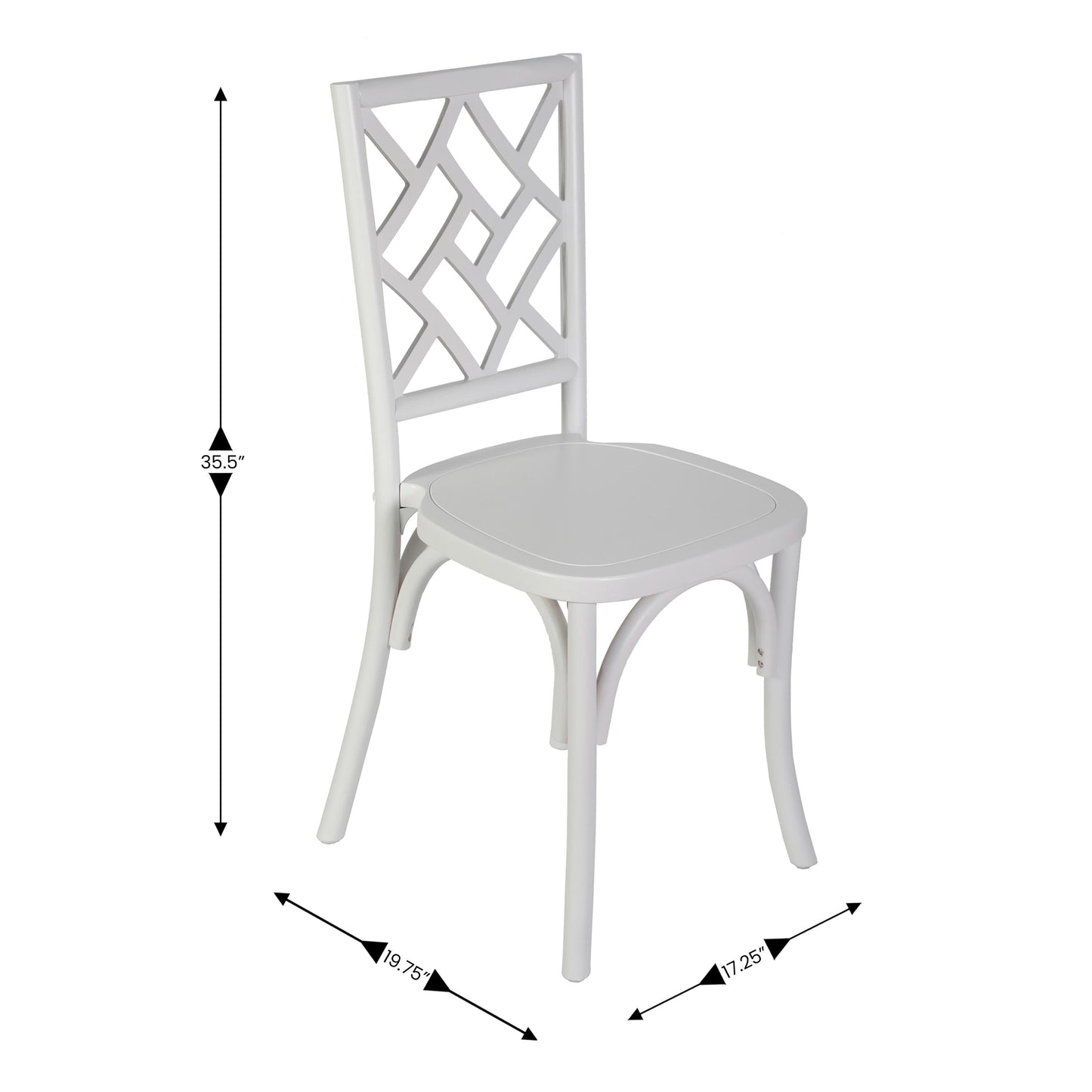 Brooklyn Commercial Grade Solid Wood Stackable Dining Chair with Intricate Back Detail