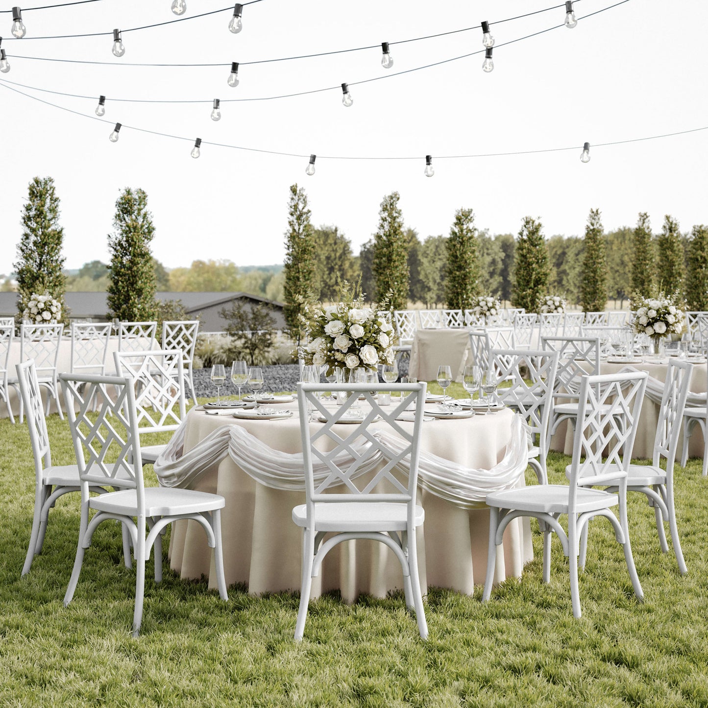 Brooklyn Commercial Grade Solid Wood Stackable Dining Chair with Intricate Back Detail