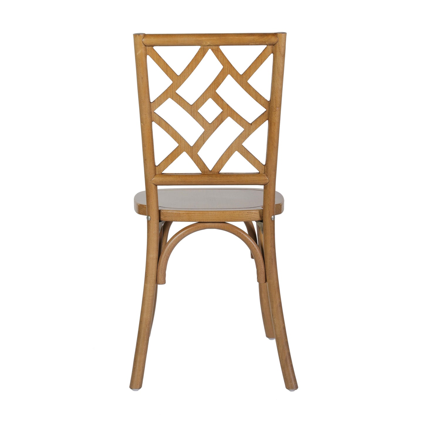 Brooklyn Commercial Grade Solid Wood Stackable Dining Chair with Intricate Back Detail