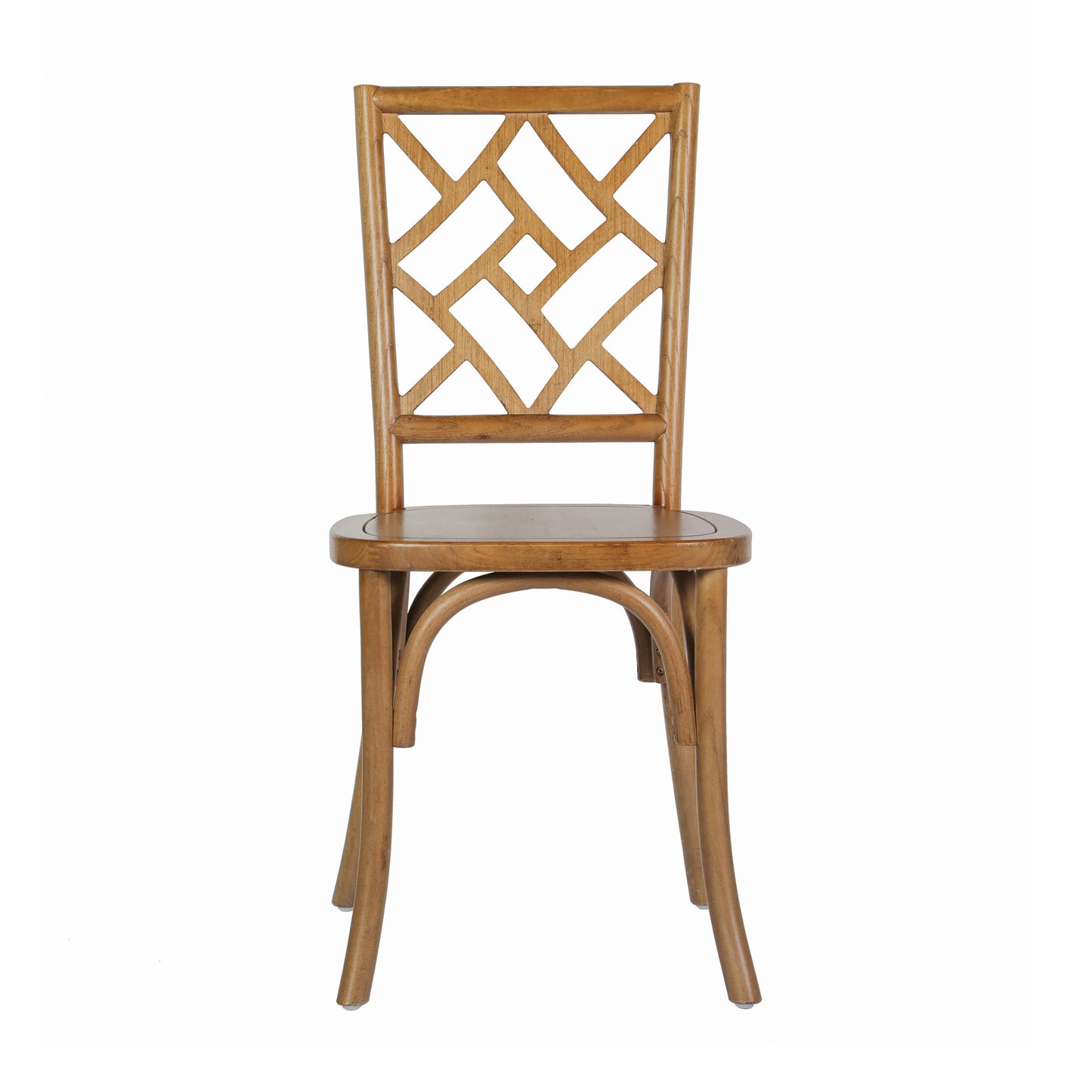 Brooklyn Commercial Grade Solid Wood Stackable Dining Chair with Intricate Back Detail