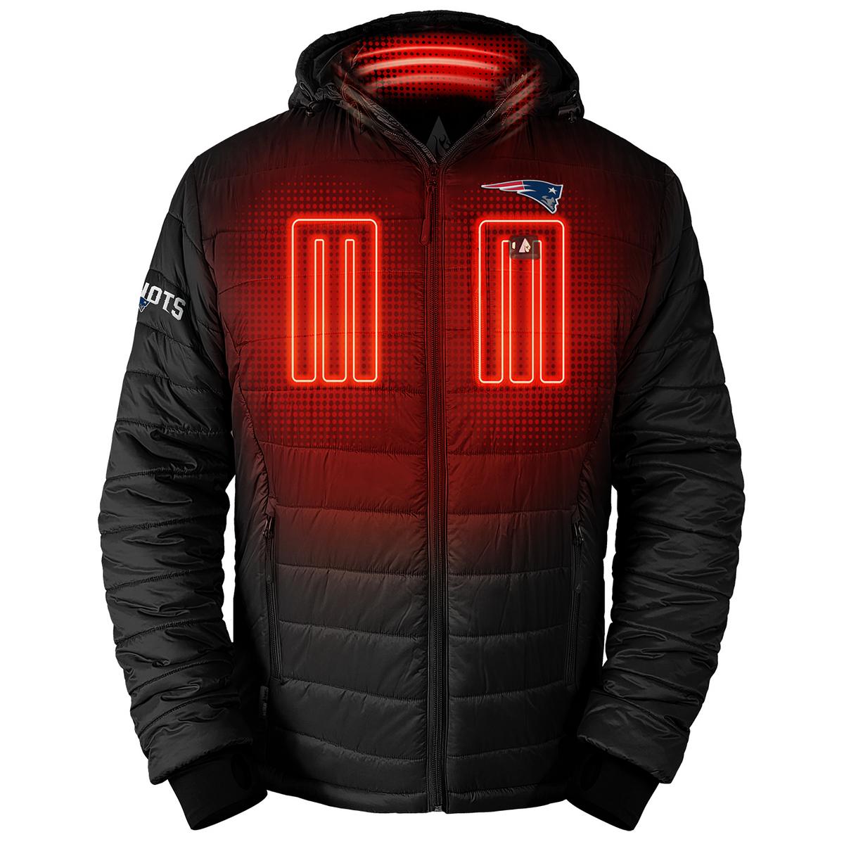 ActionHeat New England Patriots 5V Men's Puffer Battery Heated Jacket