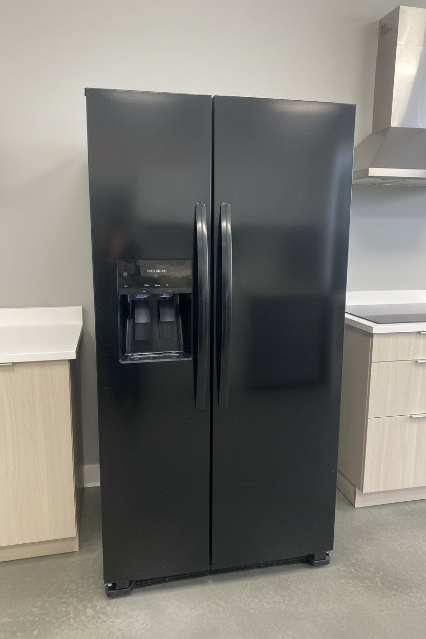 Frigidaire Side-by-Side 36” wide Black Refrigerator